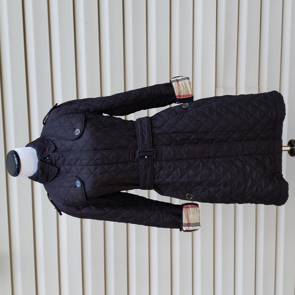 BURBERRY NOVA CHECK LINED QUILTED BELTED TRENCH COAT